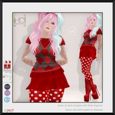 [HC] Cacia Red 4-Piece Outfit for Slink (inc. Petite), Belleza, Maitreya, eBody, Signature & Tonic