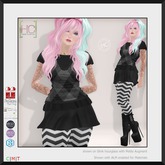 [HC] Cacia Black 4-Piece Outfit for Slink (inc. Petite), Belleza, Maitreya, eBody, Signature & Tonic