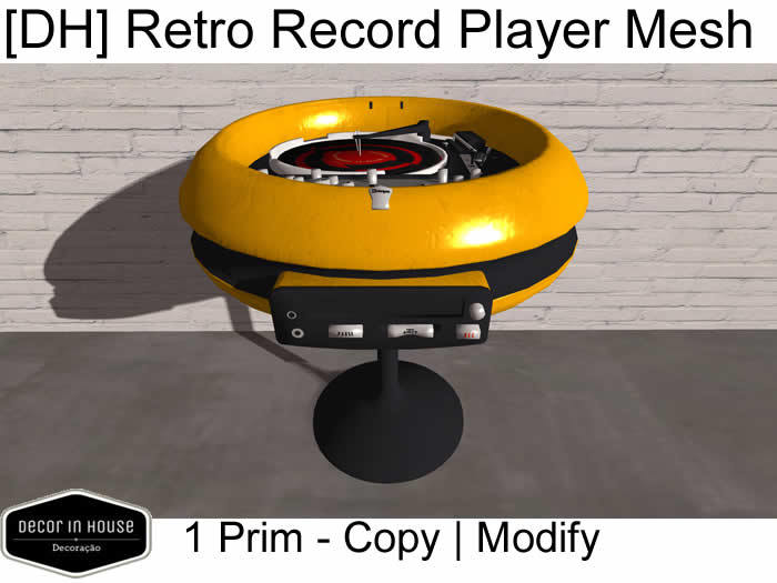 Retro Record Player Mesh 