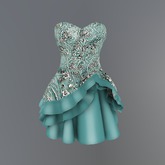 Aqua Frost Flower Slink Dress box