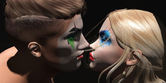Kissing clowns