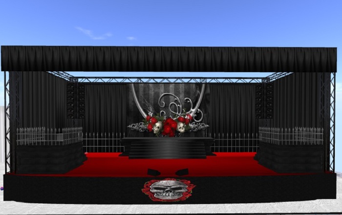 Gothic Skull & Rose Stage