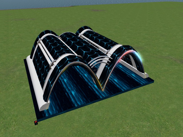 Sci-fi building -  2 archs