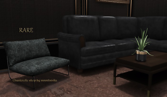 Concept}14.  Jacob>> Couch Black-  PG  - RARE