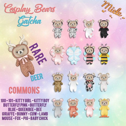 ~Miele~ Cosplay Bears {Deer RARE}