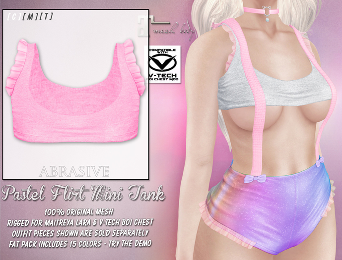 [ abrasive ] Pastel Flirt Mini Tank - Candy