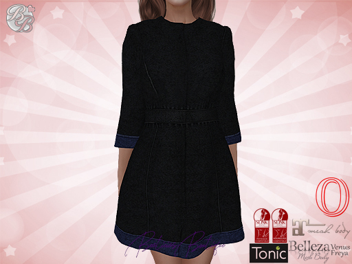 Black - Blue Wool Coat