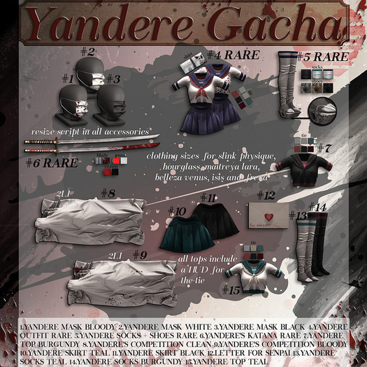 Caboodle - Yandere Socks - Maitreya - Burgundy