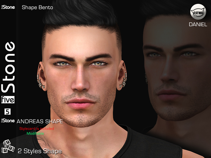 Five Stone (Catwa Daniel Head) ANDREAS Shape