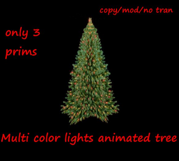 Animated Christmas tree Multi color lights