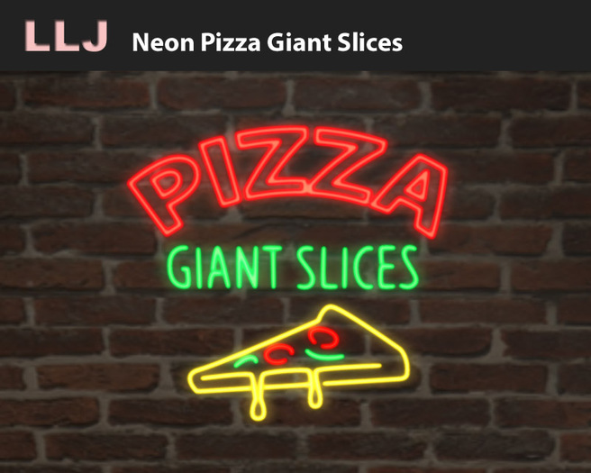 LLJ Neon Pizza Giant Slices