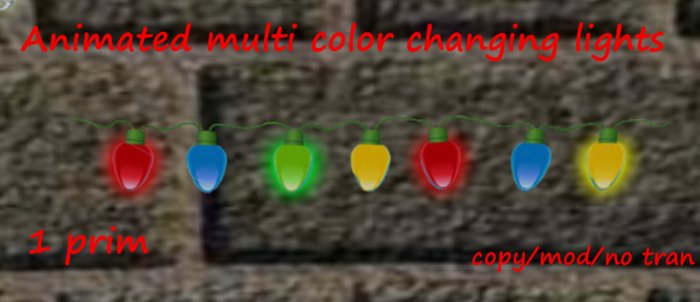 Animated Multi color chaning lights