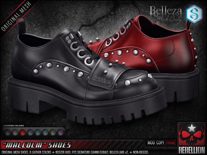 = REBELLION = "MALCOLM" SHOES