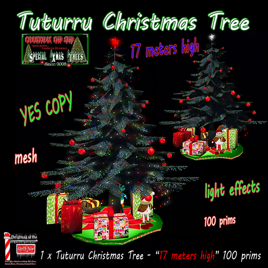 Tuturru Christmas Tree 17 meters - 100 prims