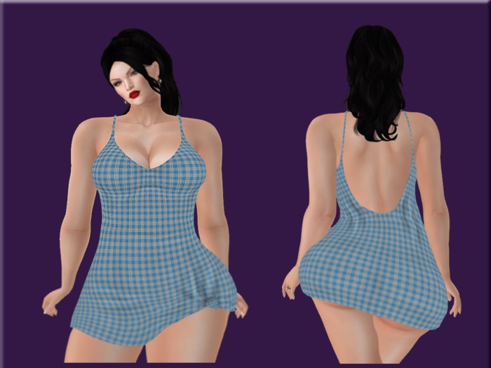 KbD Jenna - Blue Checked Pattern