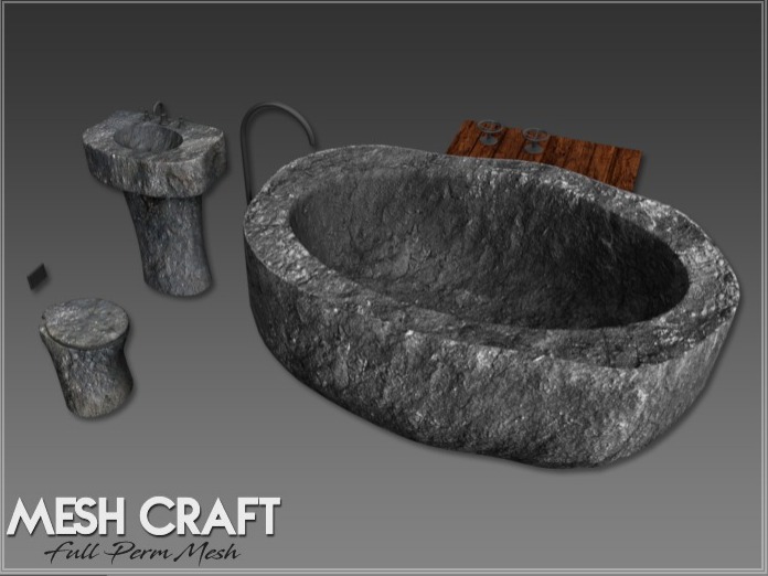 Rock Bathroom Set - Full Perm