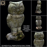 GD MESH FULL PERM STATUE OWL STONE