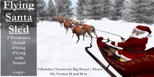 **BB**Flying Santa Sled (Stand+Flying+Sound) Big