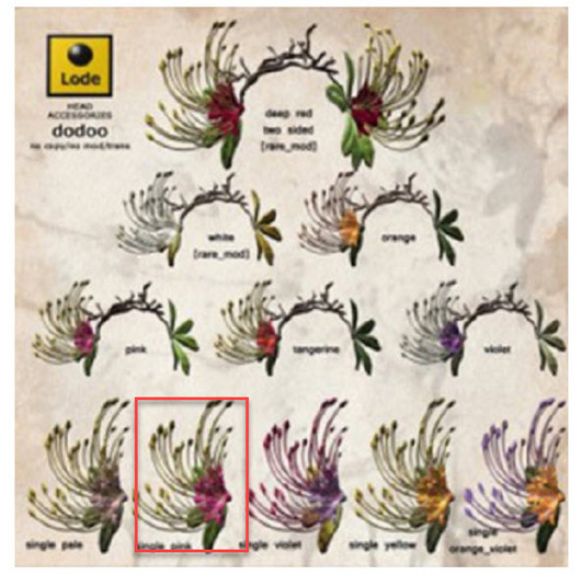 *LODE* Head Accessory - Dodoo Single [pink]