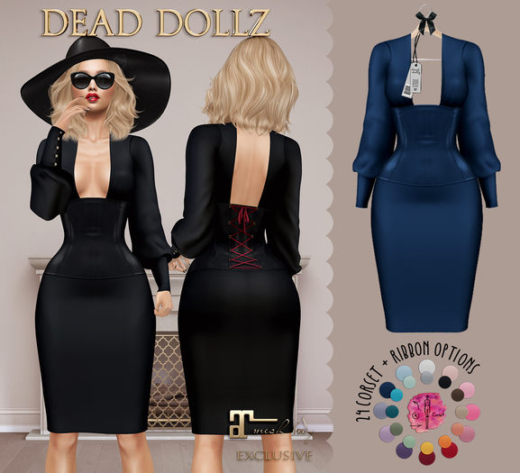 Dead Dollz - Goode Dress - Blue