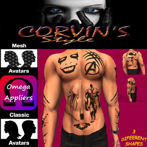 SuperHeros_Tattoo_Omega+ClassicBody_3_Shapes