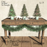 White Deer Christmas Table By Snuggles Boxed