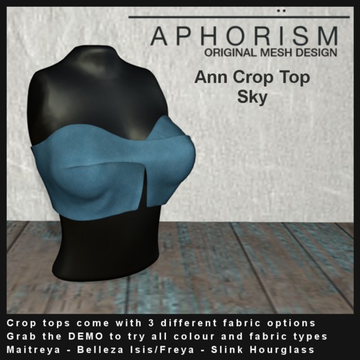 !APHORISM! - Ann Crop Top - Sky