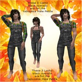 Yabusaka Male Petite Black Overalls for Autumn x 3 looks