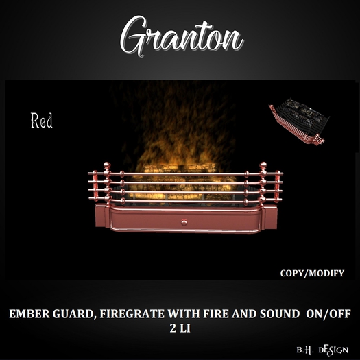 BHD GRANTON FIREGRATE 2 RED