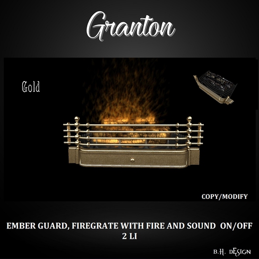 BHD GRANTON FIREGRATE 2 GOLD