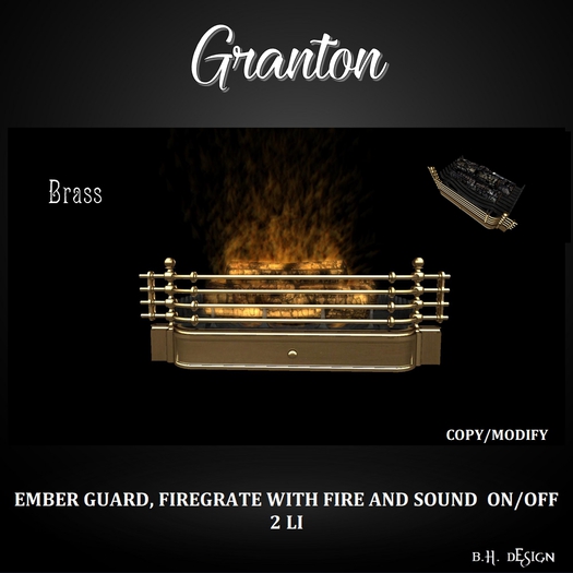 BHD GRANTON FIREGRATE 2 BRASS