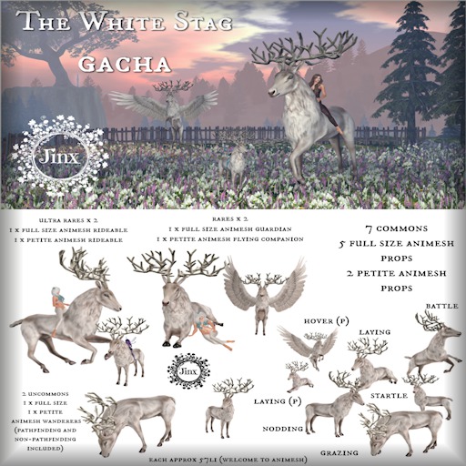 Jinx : White Stag Gacha Small Companion RARE