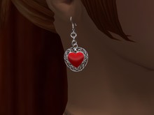 TM Curlicue Heart Earrings - Metal and Heart Color Change - Brightness On/Off - Resize