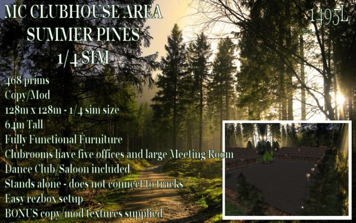 Summer Pines MC Clubhouse Area 1/4 Sim