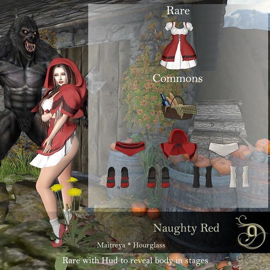 AtaMe - Naughty Red Panties Red COMMON