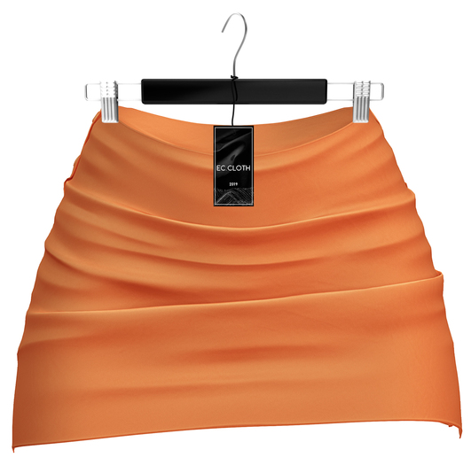 Ec.cloth - Button Set Mini Skirt - Orange (add it)