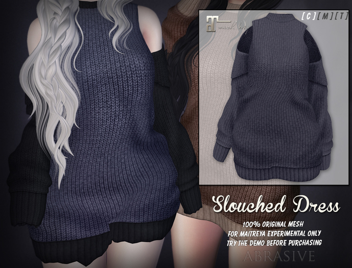 [ abrasive ] Slouched Dress - Slate