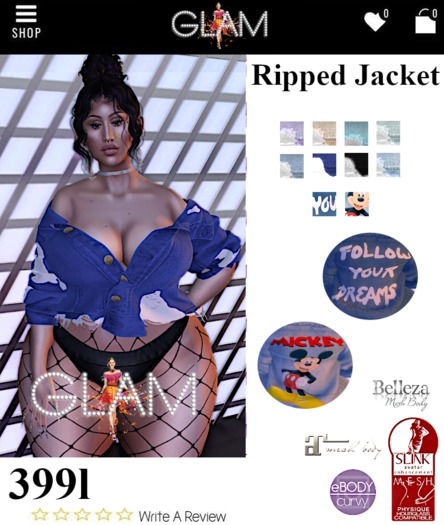 ***Queen Ripped Jackets w/HUD***