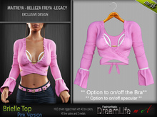 BRIELLE FEMALE TOP PINK SINGLE COLOR - MESH - Maitreya Lara, Belleza Freya, Legacy - FashionNatic