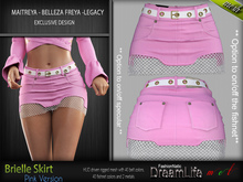 BRIELLE FEMALE SKIRT PINK SINGLE COLOR- MESH - Maitreya Lara, Belleza Freya, Legacy - FashionNatic