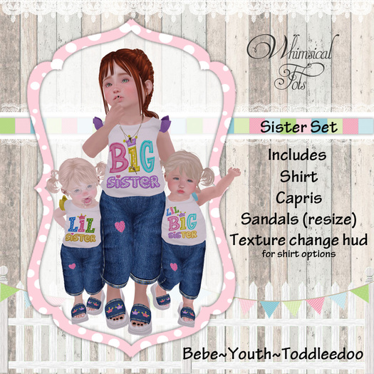 {WT} BB/BBY/TD Sister Set
