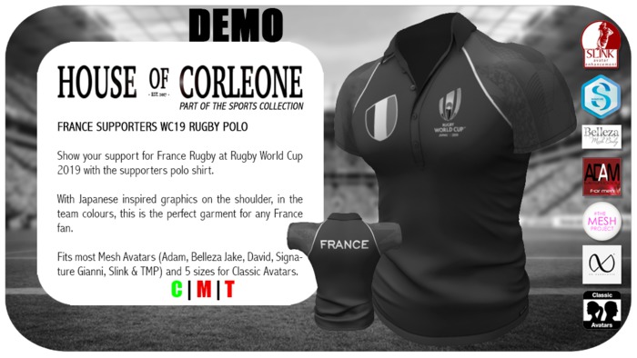 DEMO - France Supporters WC19 Rugby Polo