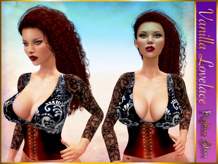 LOVELACE Top with Corset TORTUGA (Maitreya Applier)