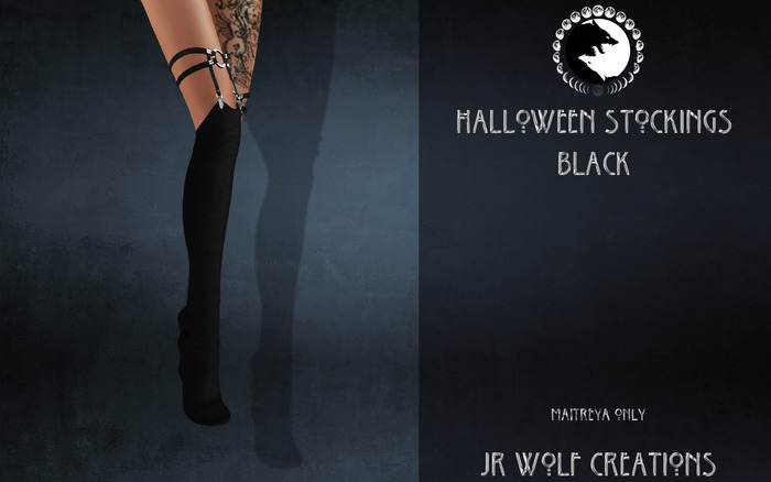 Halloween Stockings Black ADD ME (JR Wolf Creations)