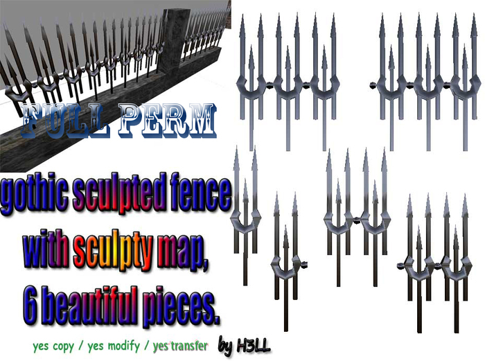 H3LL - PROMO - Gothic Fence Sculpted With Map FULL PERM