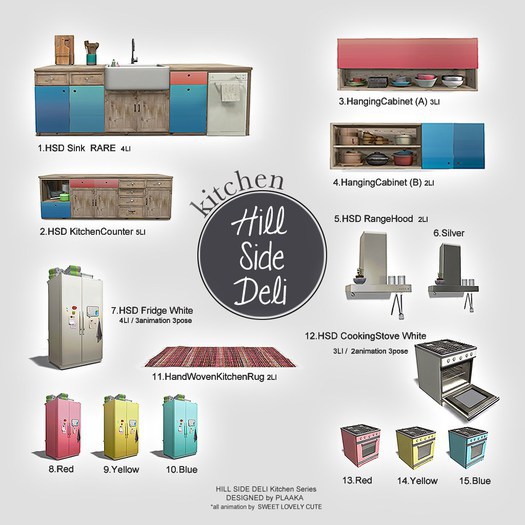 PLAAKA - HILL SIDE DELI  Kitchen HSD Fridge Yellow