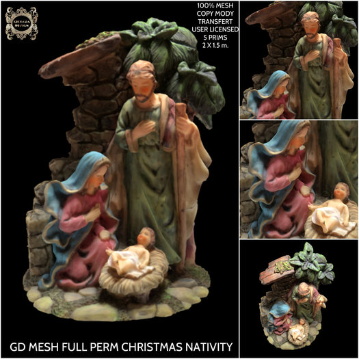 GD MESH FULL PERM CHRISTMAS NATIVITY