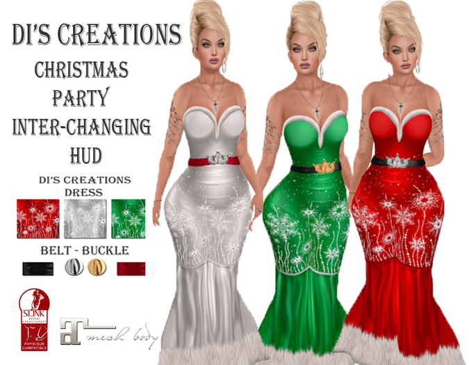 DI'S CHRISTMAS PARTY GOWN DEMO