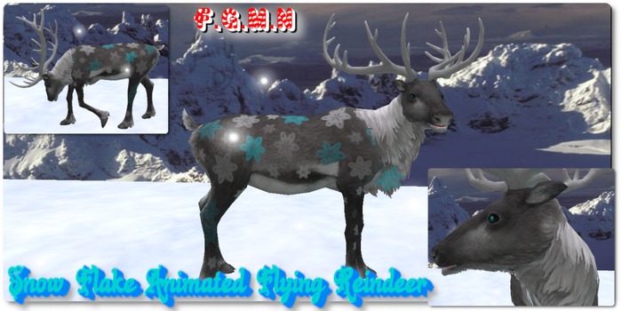 F.G.M.N/Snow Flake Animated Reindeer