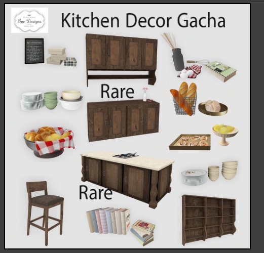 .:Bee Designs: Kitchen Decor Gacha Table  with cooktop RARE